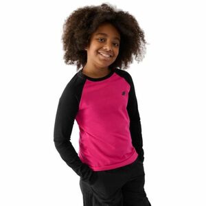 Dívčí tričko s dlouhým rukávem 4F JUNIOR-LONGSLEEVE-JWAW24TLONF291-55S-HOT PINK obraz