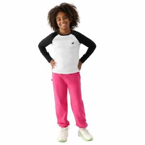 Dívčí tepláky 4F JUNIOR-TROUSERS-JWAW24TTROF754-55S-HOT PINK obraz