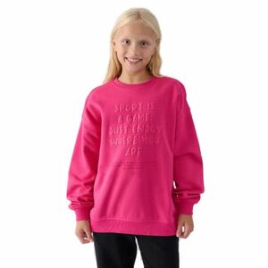 Dívčí mikina 4F JUNIOR-SWEATSHIRT-JWAW24TSWSF1214-55S-HOT PINK obraz