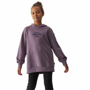 Dívčí mikina s kapucí 4F JUNIOR-SWEATSHIRT-JWAW24TSWSF1218-51S-VIOLET obraz