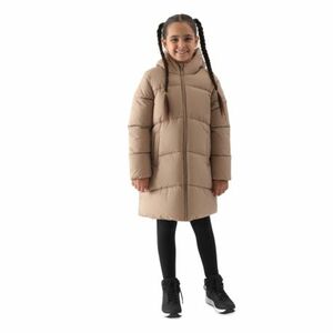 Dívčí bunda 4F JUNIOR-DOWN JACKET-JWAW24TDJAF455-83S-BEIGE obraz