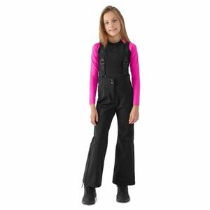 Dívčí lyžařské softshellové kalhoty 4F JUNIOR-TROUSERS FNK-JWAW24TFTRF661-20S-DEEP BLACK obraz