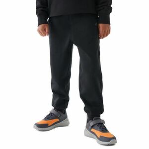 Chlapecké zateplené tepláky 4F JUNIOR-TROUSERS-JWAW24TTROM761-20S-DEEP BLACK obraz