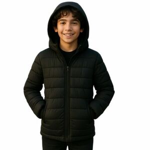 Chlapecká bunda 4F JUNIOR-DOWN JACKET-JWAW24TDJAM460-20S-DEEP BLACK obraz