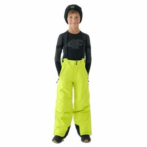 Chlapecké lyžařské kalhoty 4F JUNIOR-TROUSERS FNK-JWAW24TFTRM656-45S-CANARY GREEN obraz