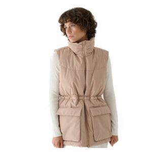 Dámská vesta 4F-VEST JACKET-WAW24TVJAF135-83S-BEIGE obraz