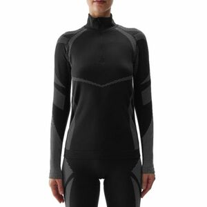 Dámská zateplená lyžařská mikina s 1/2 zipem 4F-SEAMLESS UNDERWEAR-WAW24USEAF160-20S-DEEP BLACK obraz
