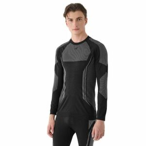 Pánské termo triko s dlouhým rukávem 4F-SEAMLESS UNDERWEAR-WAW24USEAM165-20S-DEEP BLACK obraz