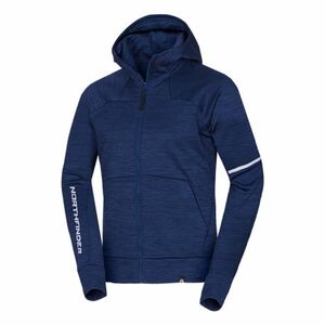 Pánská zateplená turistická mikina se zipem NORTHFINDER-LUIGI-285bluemelange obraz