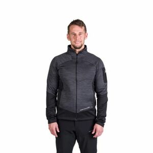 Pánská zateplená turistická mikina se zipem NORTHFINDER-GIACOMO-411greyblack obraz