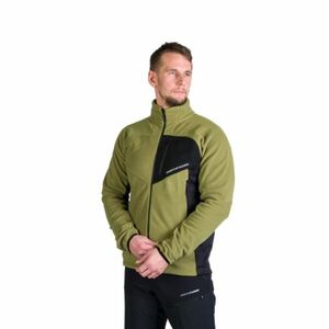Pánská turistická flísová mikina se zipem NORTHFINDER-FULVIO-550blackdarkgreen obraz
