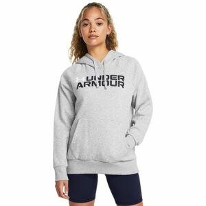 Dámská zateplená mikina s kapucí UNDER ARMOUR-Rival Fleece Wordmark Hoodie-GRY obraz