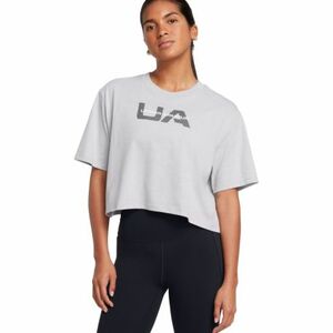 Dámské triko s krátkým rukávem UNDER ARMOUR-UA W BOXY CROP BRANDED SS-GRY obraz
