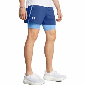 Pánské tréninkové kraťasy UNDER ARMOUR-UA LAUNCH 5 2-IN-1 SHORTS-BLU obraz