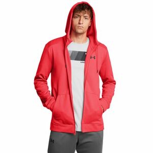 Pánská zateplená tréninková mikina se zipem UNDER ARMOUR-UA Armour Fleece FZ Hoodie-RED obraz