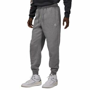 Pánské zateplené tepláky NIKE-M J BRKLN FLC PANT-091 CARBON HEATHER/WHITE obraz