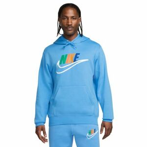 Pánská zateplená tréninková mikina s kapucí NIKE-M NK CLUB BB HDY FUTURA BLOCK-412 UNIVERSITY BLUE obraz