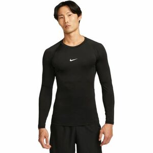 Pánské tréninkové tričko s dlouhým rukávem NIKE PRO-DF TIGHT TOP LS-010 BLACK/WHITE obraz