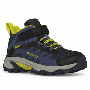 Chlapecká kotníková turistická obuv MERRELL-Moab Speed 2 Mid A/C WTRPF K navy/hiviz obraz