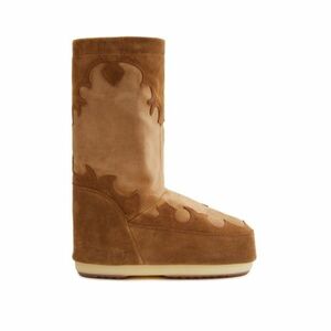Vysoké zimní boty MOON BOOT-RESORT COL. MB ICON SUEDE EMBROIDERY-M008 COGNAC obraz