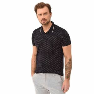 Pánské polo triko s krátkým rukávem VOLCANO-CARO-600-NAVY obraz