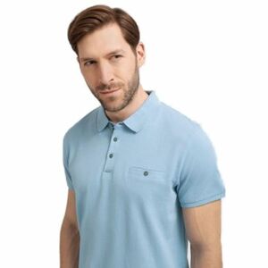 Pánské polo triko s krátkým rukávem VOLCANO-NICK-601-BLUE obraz