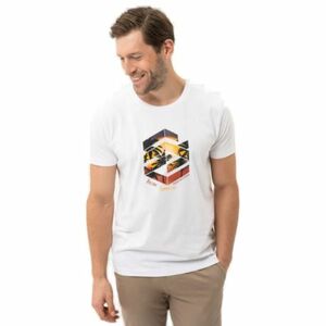 Pánské triko s krátkým rukávem VOLCANO-SUNSET-100-WHITE obraz