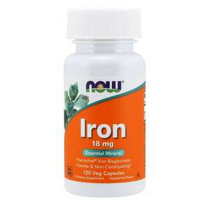 NOW Iron Bisglycinate železo chelát Ferrochel 18 mg 120 kapslí obraz