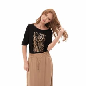 Dámské triko s krátkým rukávem VOLCANO-FEST-700-BLACK obraz