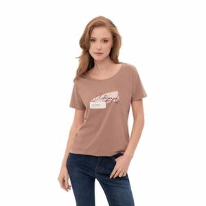 Dámské triko s krátkým rukávem VOLCANO-NOTE-500-BROWN obraz