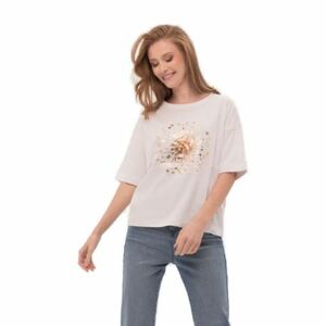 Dámské triko s krátkým rukávem VOLCANO-SHELI-100-WHITE obraz