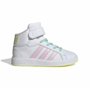 Dívčí rekreační obuv ADIDAS-Grand Court Mid cloud white/clear pink/ice yellow obraz