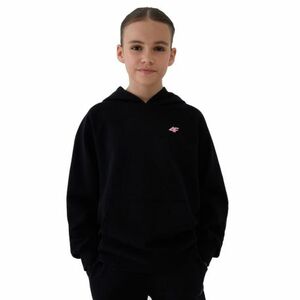 Dívčí mikina s kapucí 4F JUNIOR-SWEATSHIRT F1478-20S-DEEP BLACK obraz