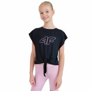 Dívčí tréninkové tričko s krátkým rukávem 4F JUNIOR-TSHIRT FNK F1184-20S-DEEP BLACK obraz