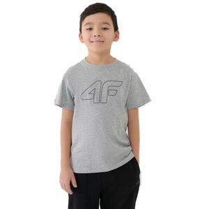 Chlapecké tričko s krátkým rukávem 4F JUNIOR-TSHIRT M2331-25M-GREY MELANGE obraz