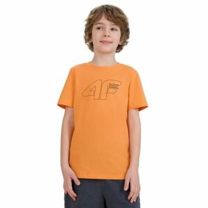 Chlapecké tričko s krátkým rukávem 4F JUNIOR-TSHIRT M2185-70S-ORANGE obraz