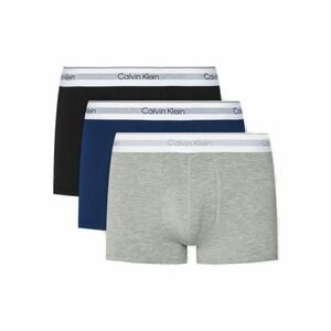 Pánské boxerky CALVIN KLEIN-3 PACK-TRUNK-BLACK, NEW NAVY, GREY HEATHER obraz