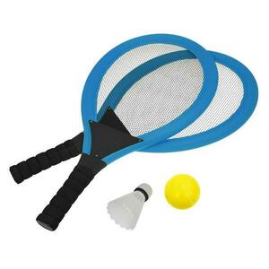 Set na plážové hry tenis/badminton 2xraketa, soft miček, badm. košík obraz