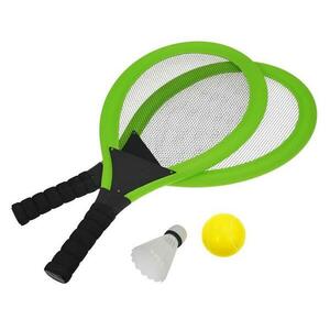 Rulyt Set na plážové hry tenis/badminton 2xraketa, soft miček, badm. Košík, zelená obraz
