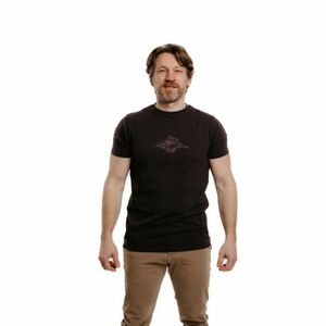 Pánské turistické triko s krátkým rukávem EVERETT-T-PEAK black obraz