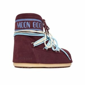 Nízké zimní boty MOON BOOT-MB ICON LOW SUEDE LACES-D013 BURGUNDY obraz