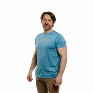 Pánské turistické triko s krátkým rukávem EVERETT-TecShirt M blue melange obraz