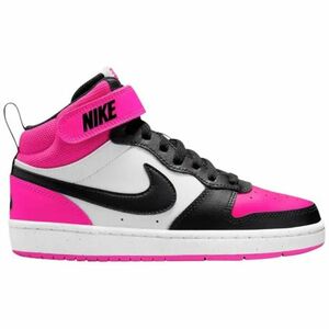 Dívčí vycházková obuv NIKE-Court Borough Mid 2 Jr white/black/fierce pink obraz