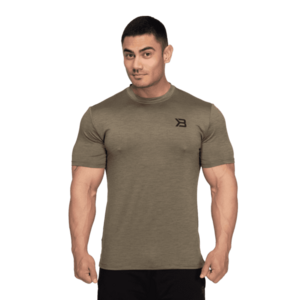 Better Bodies Essex Stripe Tee Washed Green Melange obraz