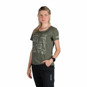 Dámské turistické triko s krátkým rukávem NORTHFINDER-AMIE-300darkgreen obraz