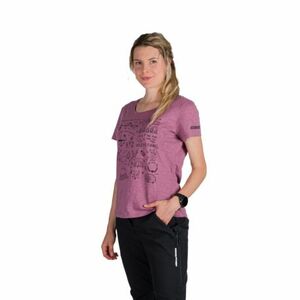 Dámské turistické triko s krátkým rukávem NORTHFINDER-AMIE-523rosewine obraz