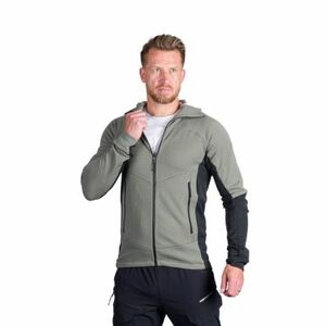 Pánská turistická mikina se zipem NORTHFINDER-EGON-807lightgreenblack obraz