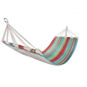 Sedco Houpací lehátko 200x80cm pruhované - zelená/červená obraz