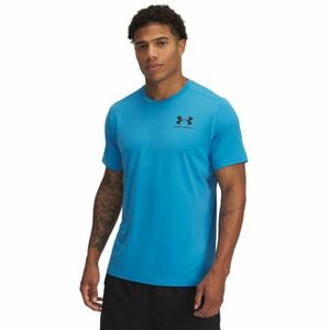 Pánské tréninkové tričko s krátkým rukávem UNDER ARMOUR-UA Heatgear Fitted SS-BLU obraz