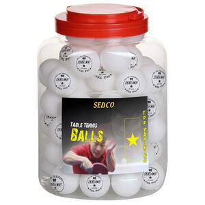 Sedco Míčky na stolní tenis for TRAINING 1* CELL FREE 60ks - dóza - bílé - bílá obraz